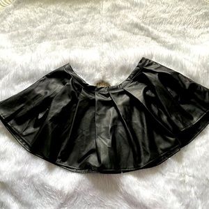 Black Faux Leather Skirt
